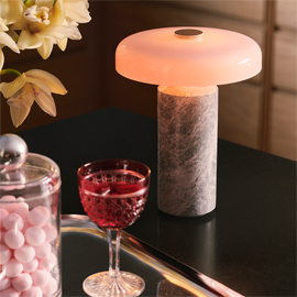 Trip Table Lamp Silver Rose
